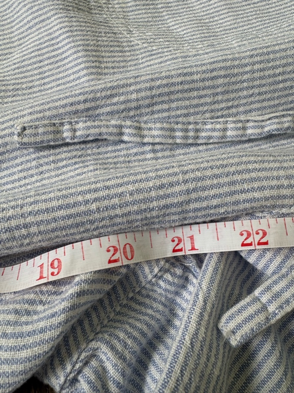 PER SE Linen Blend Pants Blue White Striped Women's 1X Coastal Grandmother - Picture 10 of 10